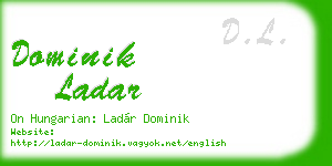 dominik ladar business card