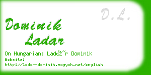 dominik ladar business card